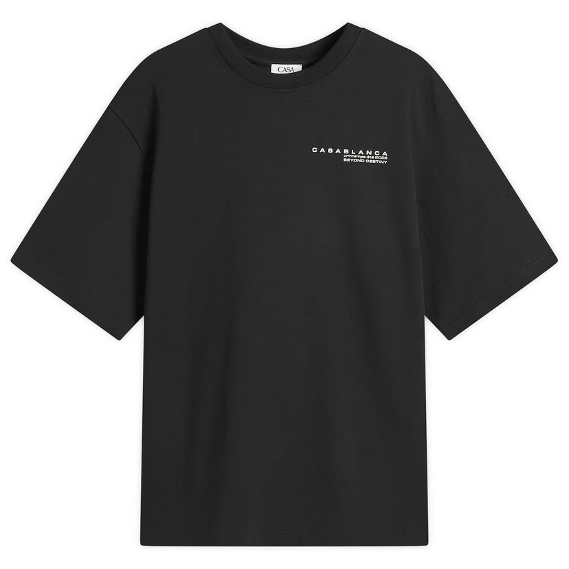 Tričko Casablanca Casablanca Glitch Orchid Beyond Destiny Spring-Summer 2022 Oversized T-Shirt Čierna | M-SP26-JTS-044-06