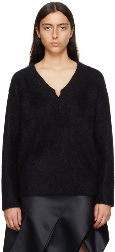 Sveter We11done We11done V-Neck Knit Sweater Čierna | WD-KT3-23-658-W-BK, 0