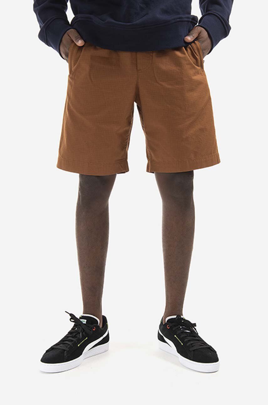 Šortky WOOD WOOD Alfred Crispy Check Shorts Hnedá | 12215210.5274, 0