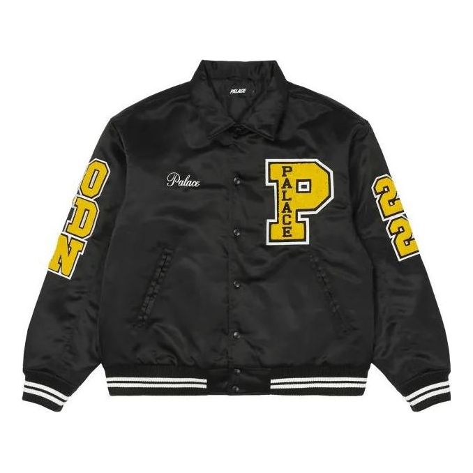 Bomber bunda Palace Satin Varsity Jacket Čierna | P23JK023