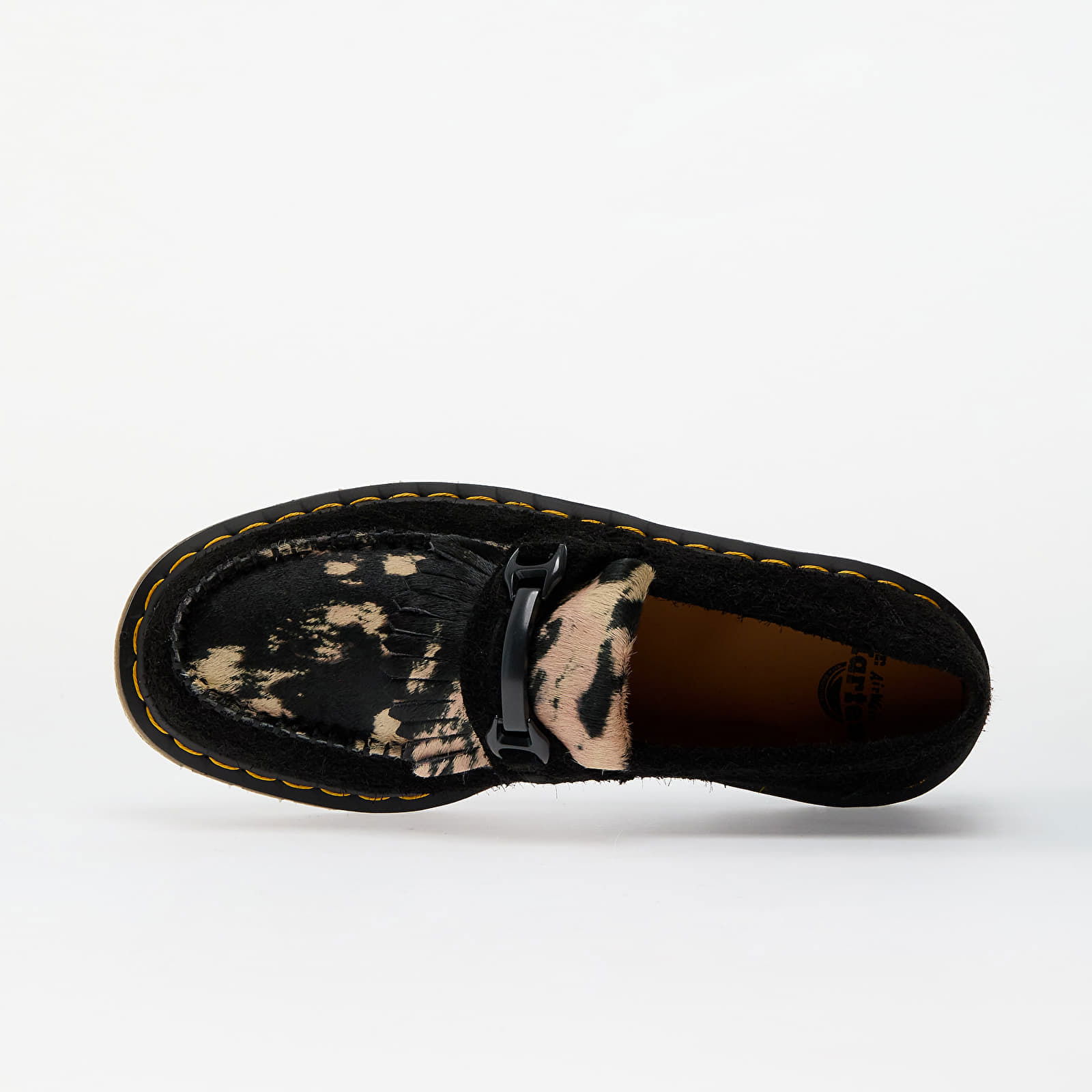 Adrian Black Suede Loafers with Contrast Hair On