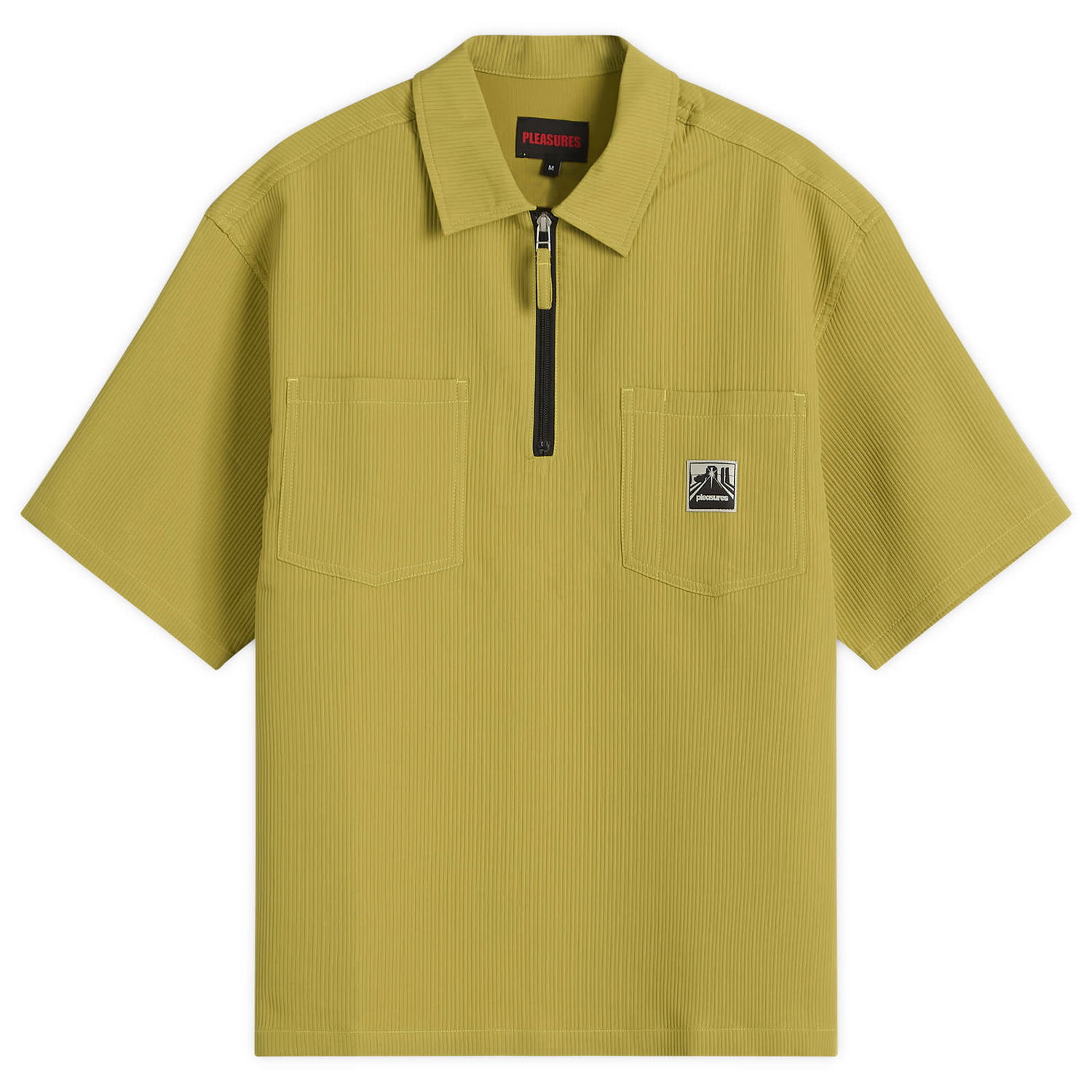 Polo tričko Pleasures Pleasures Electron Half Zip Shirt Žltá | P25SP023-OLV, 0