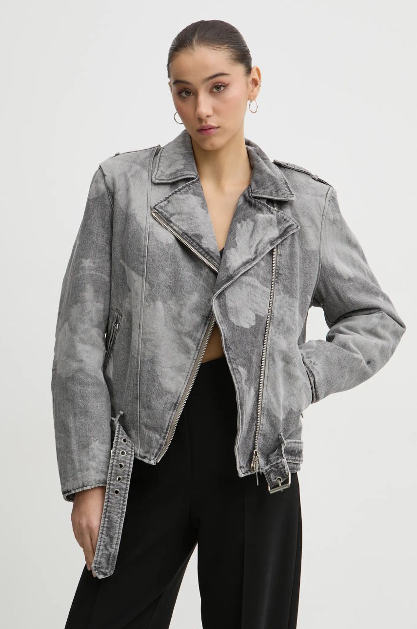 Fiorucci Acid Wash Denim Moto Jacket