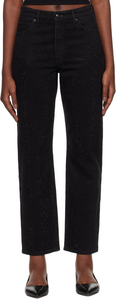 Džínsy rag & bone rag & bone Harlow Straight Jeans Čierna | WDD24F2956FMSI, 0