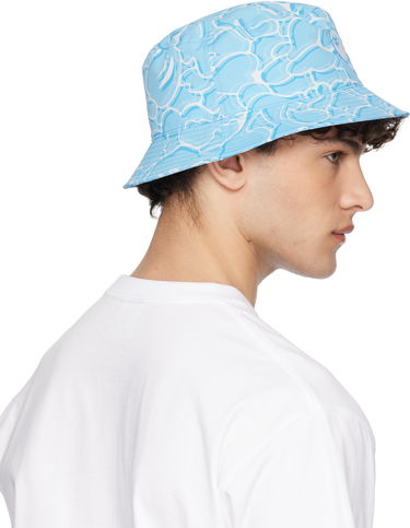 Šiltovka BAPE ABC Camo Logo Bucket Hat Modrá | 001HTK701005F, 2