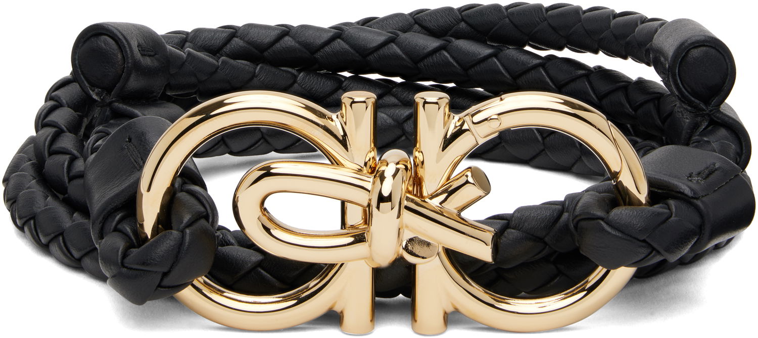 Náramok FERRAGAMO Salvatore Ferragamo Gancini Wrap Bracelet Čierna | 780496, 0