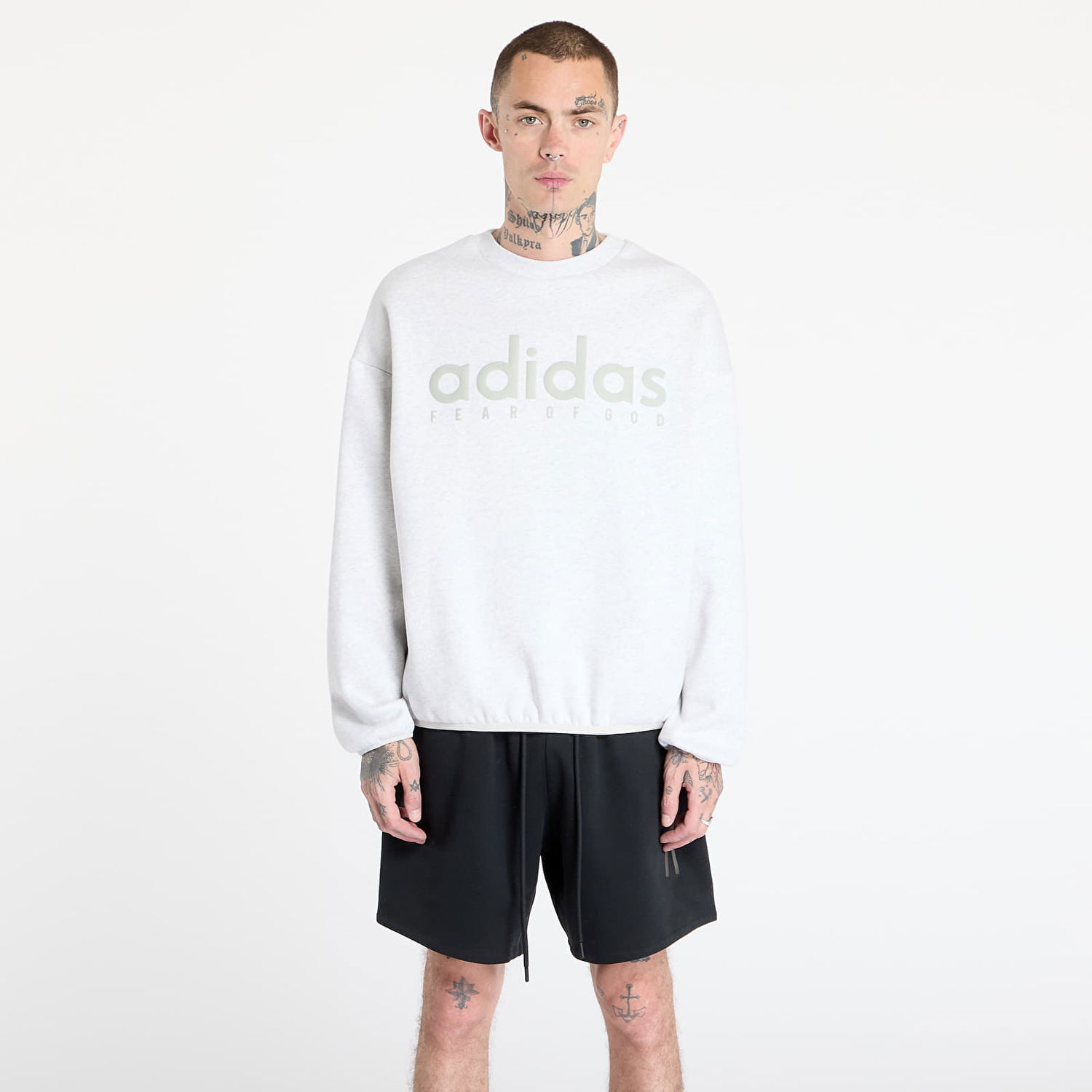 Mikina adidas Originals adidas x Fear Of God Athletics Heather Fleece Crewneck Šedá | JZ7368, 0