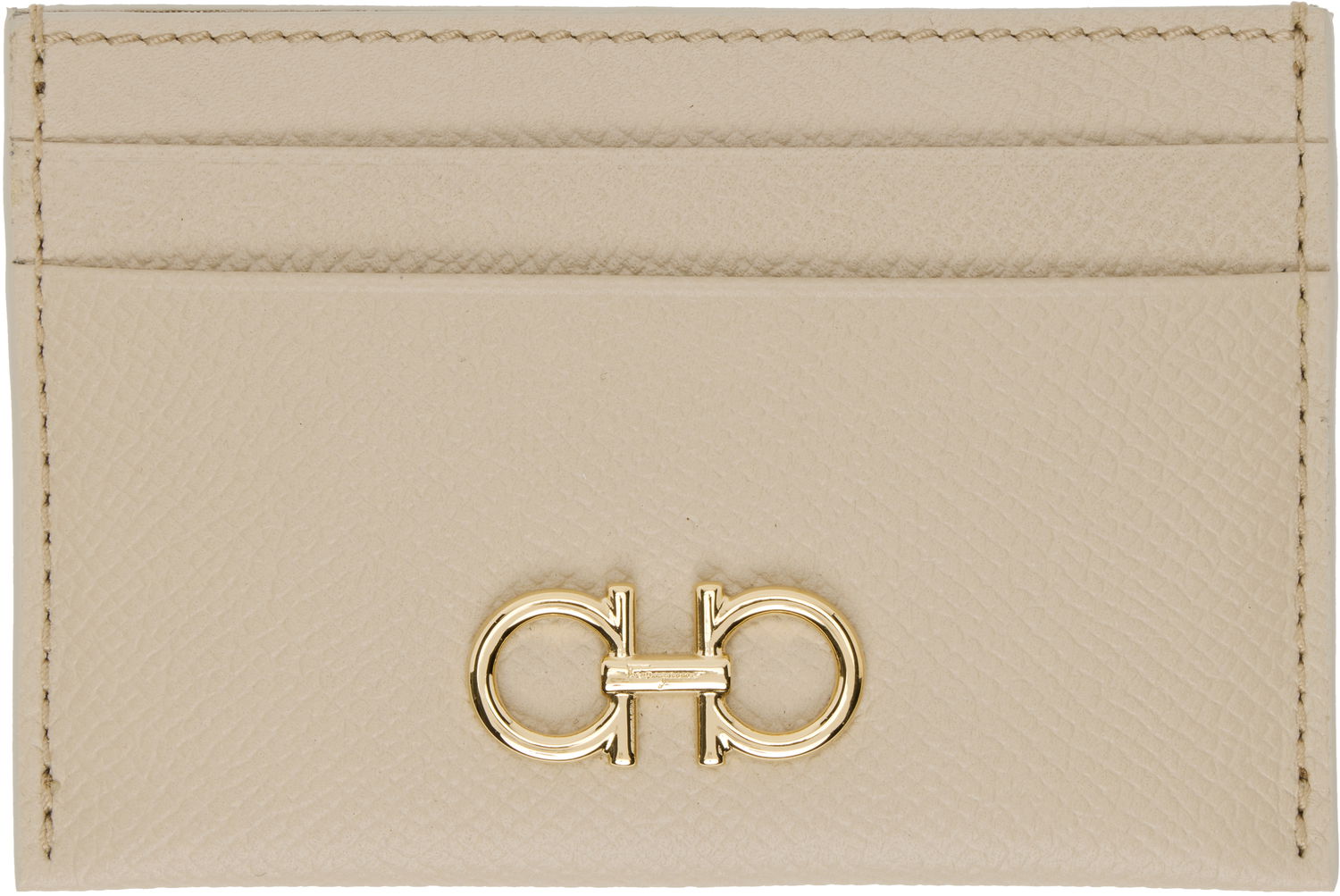 Peňaženka FERRAGAMO Salvatore Ferragamo Gancini Card Holder Béžová | 779465, 0