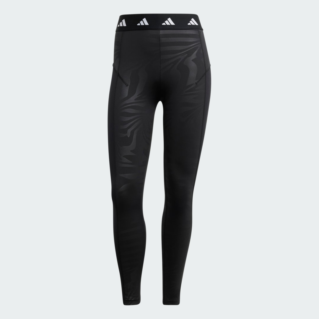 Legíny adidas Performance Techfit Printed 7/8 Leggings Čierna | IN6879, 0