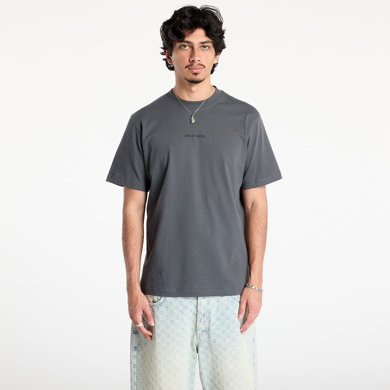 Tričko DAILY PAPER Daily Paper Tin Lid T-Shirt Šedá | 2513075, 0