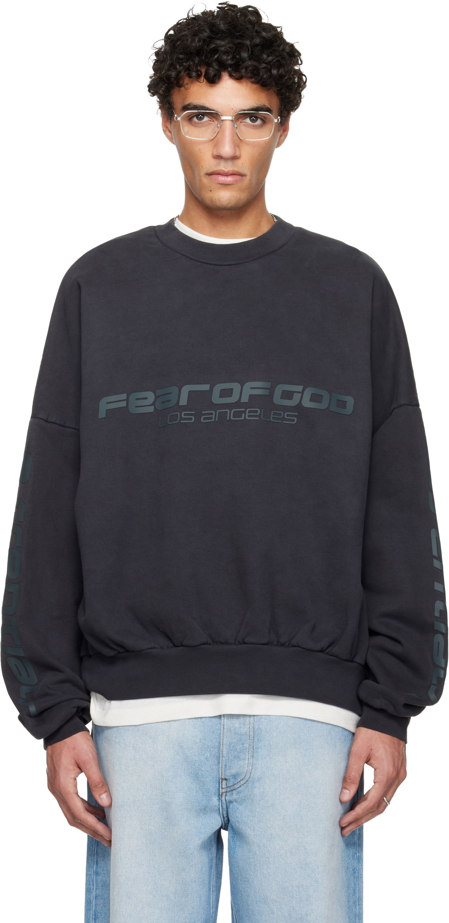 Mikina Fear of God Fear of God ESSENTIALS Holiday 'Los Angeles' Heavy Fleece Cropped Sweatshirt Šedá | 192HO256893F, 0