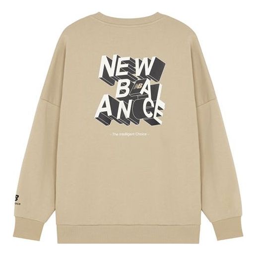 Sveter New Balance 3D Logo Print Sweatshirt Béžová | AMT14318-BEI, 0