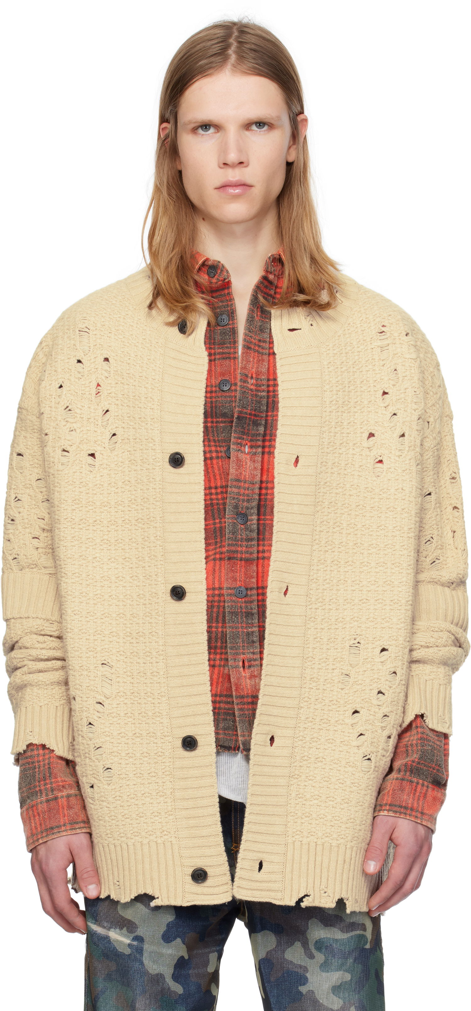 Sveter Andersson Bell Wool Long Cardigan Béžová | atb1156m, 0
