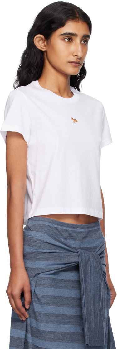 Crop Top MAISON KITSUNÉ Maison Kitsuné Baby Fox Cropped T-Shirt Biela | PW00111KJ7026, 1