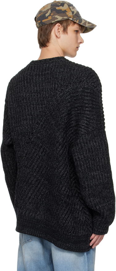 Sveter Martine Rose Martine Rose Engineered Fisherman Rib Sweater Čierna | 971YA03053, 2