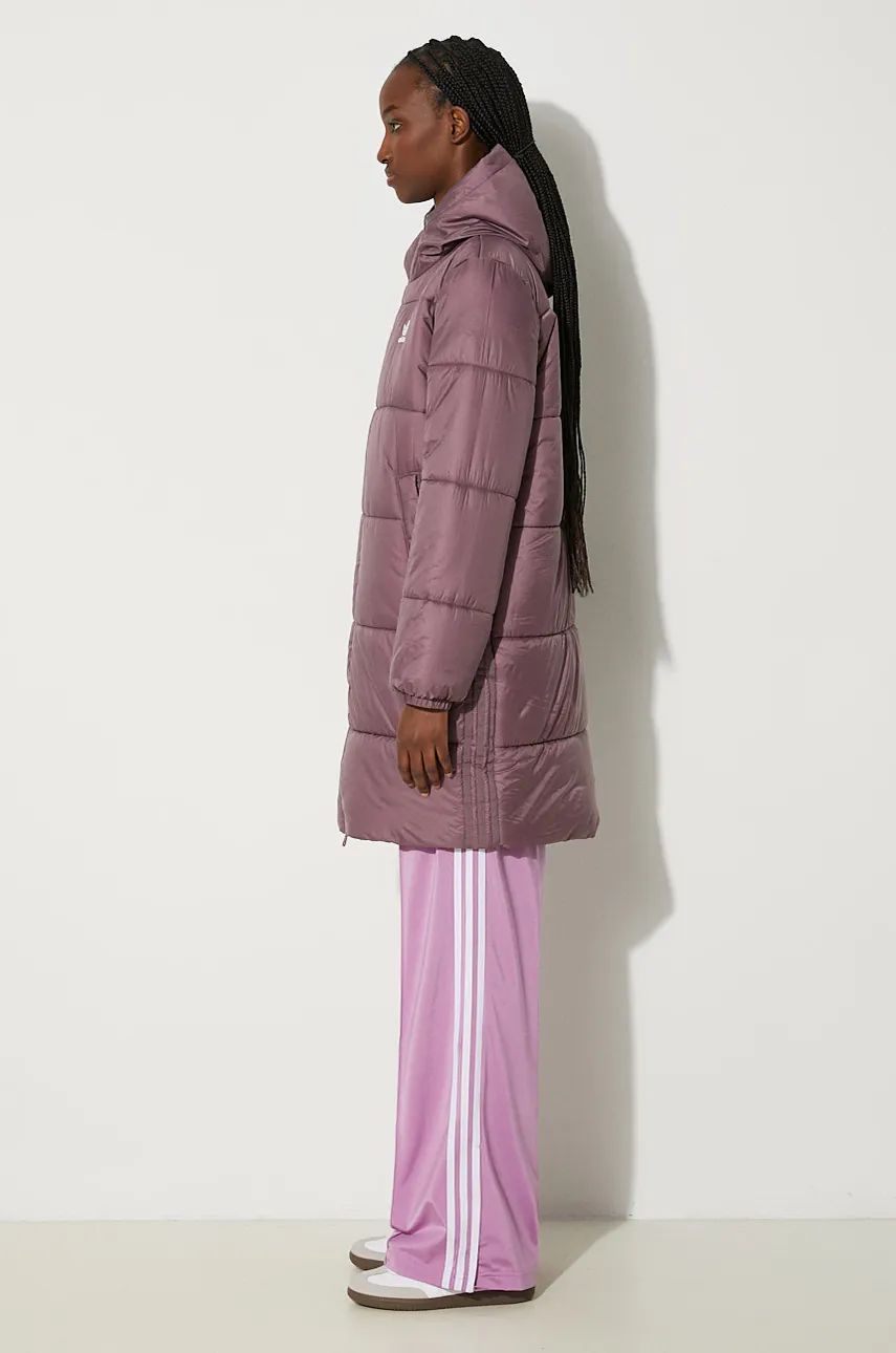 Prešívaná bunda adidas Originals Long Puffer Jacket Fialová | IW5857, 1