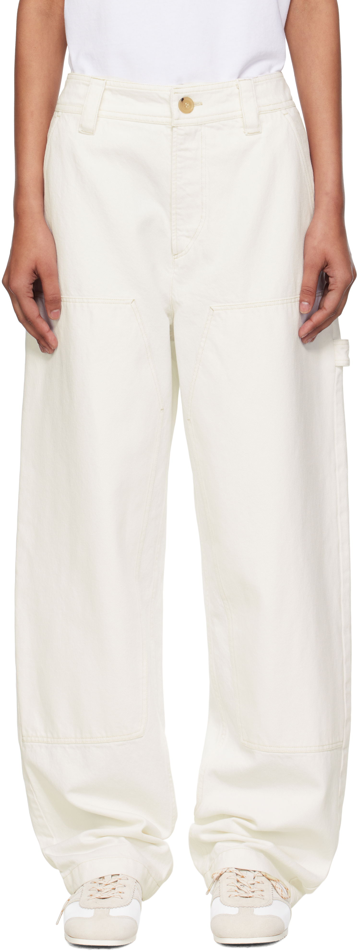 Cargo nohavice A.P.C. A.P.C. Gustav Carpenter Pants Biela | COGZV-M08484, 0