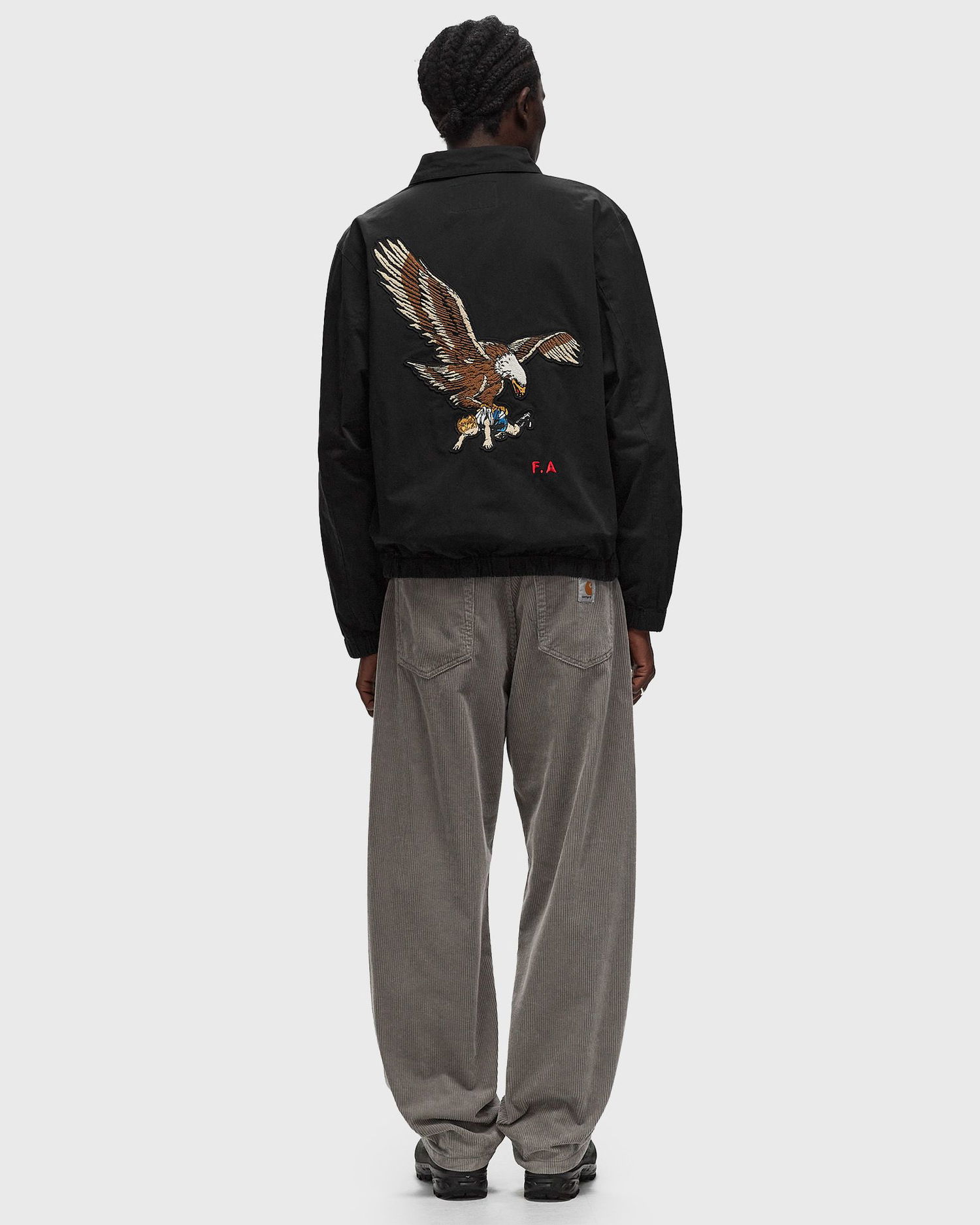 Bomber bunda Fucking Awesome Washed Harrington Jacket Čierna | PN19988-BLACK, 1