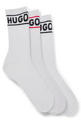 HUGO Three-Pack Short Socks with Logo