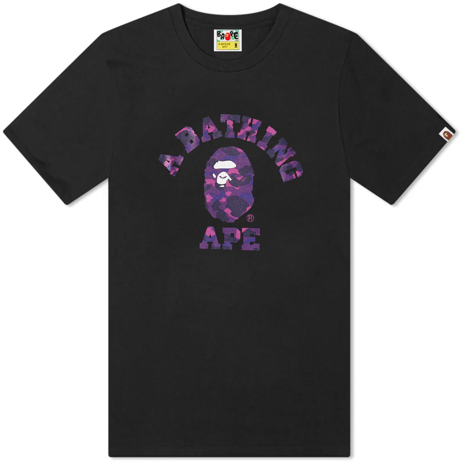 Colour Camo College T-Shirt Black/Purple