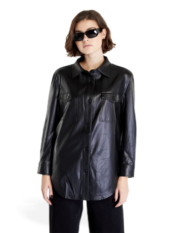 GUESS Nicole Pu Leather Shirt Jacket W2BH05K8S30-JTMU