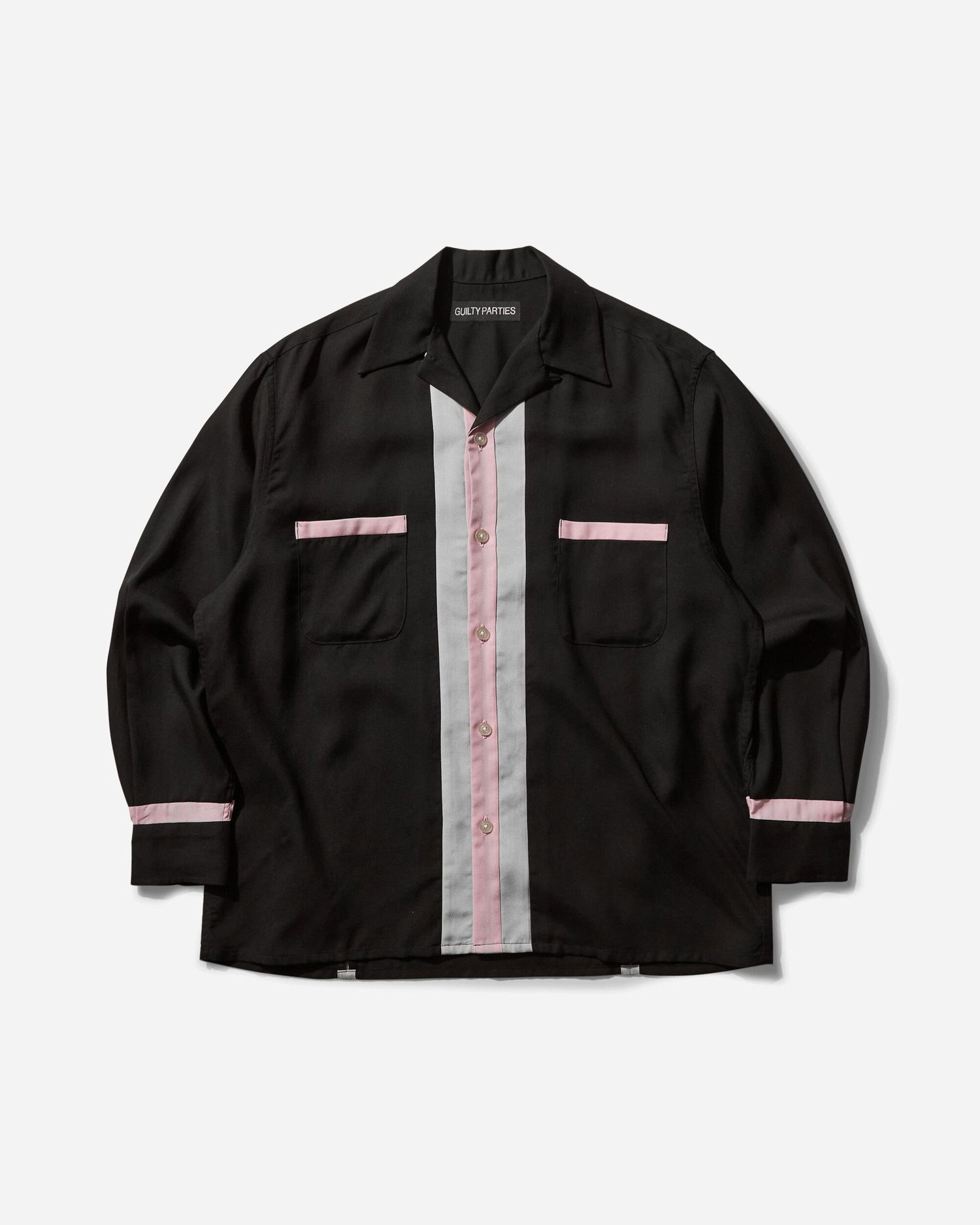 Košeľa WACKO MARIA Switching Black Shirt Čierna | 24FW-WMS-OC08 BLACK, 0