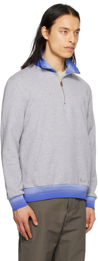 Sveter Paul Smith Paul Smith Half-Zip Sweatshirt Šedá | M1R-349X-K01647-72, 1