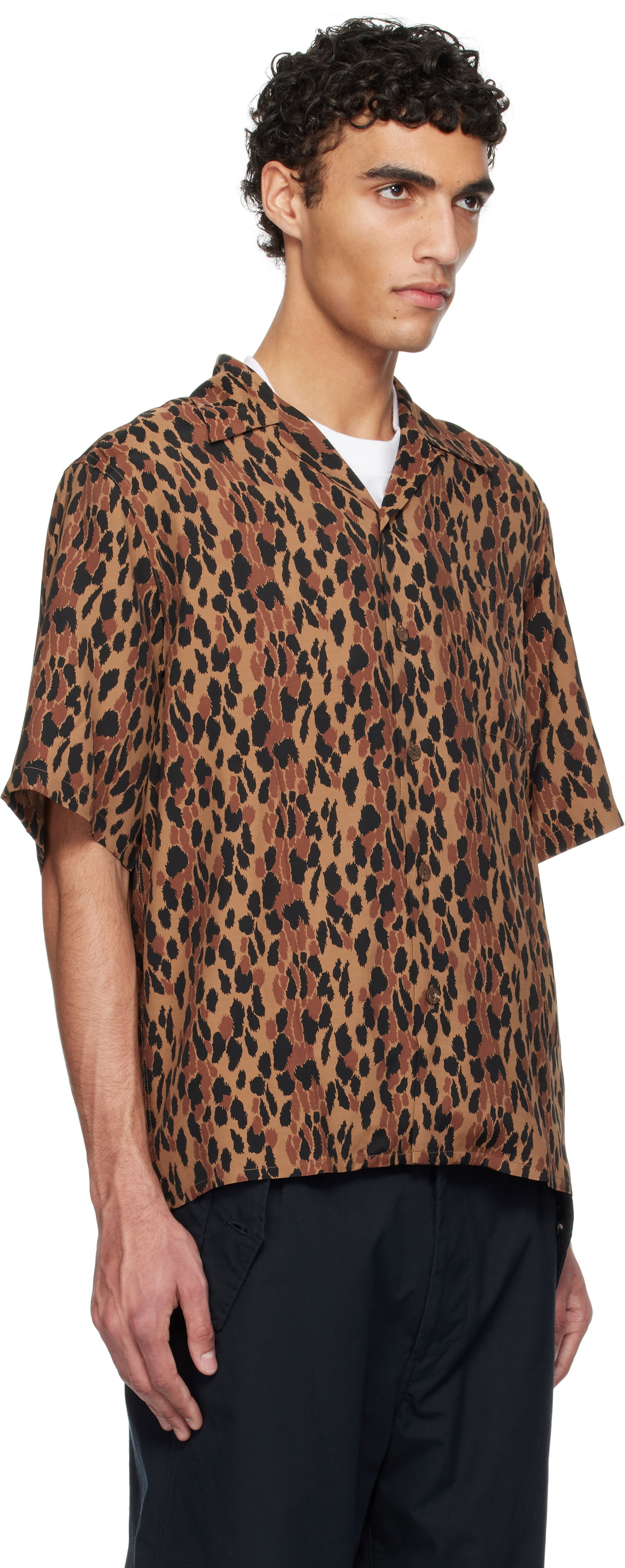 Košeľa WACKO MARIA WACKO MARIA Leopard Print Resort Shirt Hnedá | 25SSE-WMS-HI03, 1