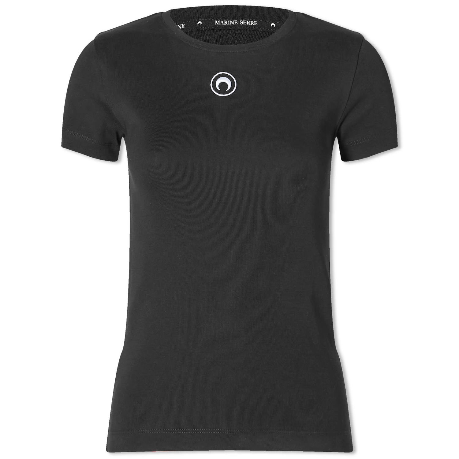 Tričko Marine Serre Organic Cotton Rib T-Shirt Čierna | WTT012-BK99, 0