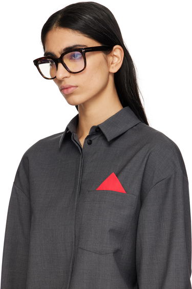 Slnečné okuliare Tom Ford Tom Ford Full Rim Square Acetate Glasses Hnedá | FT5537-B_52052, 3