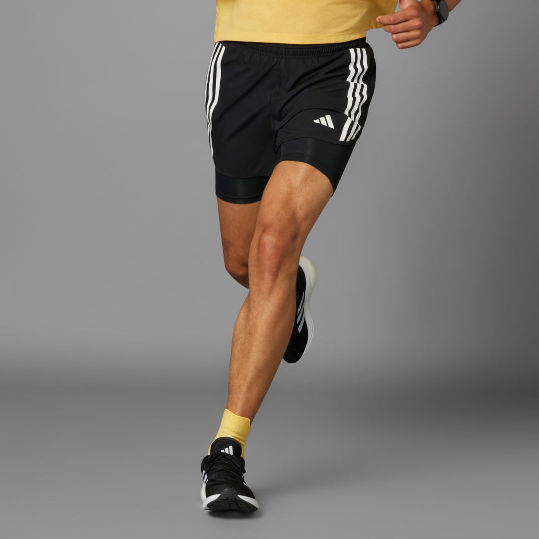 Own the Run 3-Stripes 2-in-1 Shorts