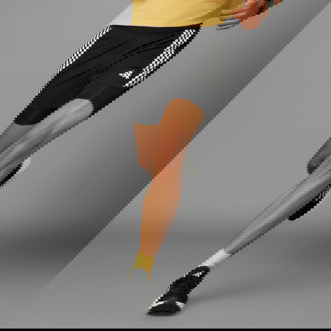 Šortky adidas Performance Own the Run 3-Stripes 2-in-1 Shorts Čierna | IQ3808, 1