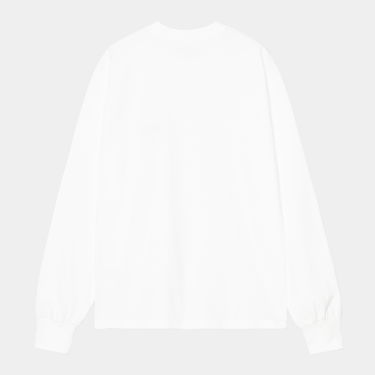 Tričko Carhartt WIP Long Sleeve American Script T-Shirt Biela | I035466_5, 1