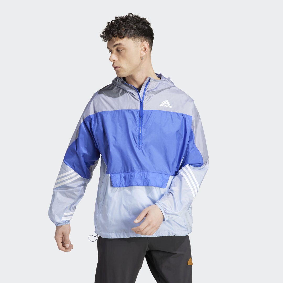 Vetrovka adidas Originals WIND.RDY Hooded Windbreaker Modrá | HM2262, 1