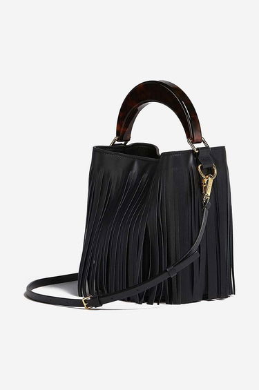 Kabelka Marni Fringed Leather Handbag Čierna | SCMPU09TL9.LV589.ZO280, 1
