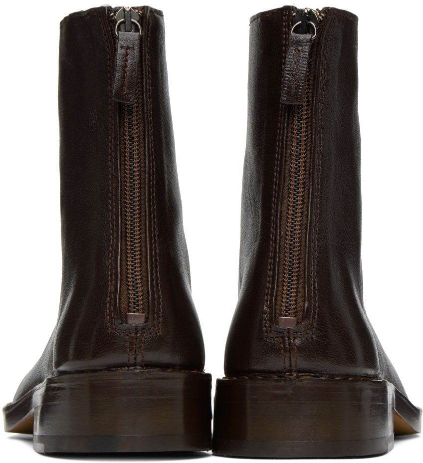 Oblečenie LEMAIRE LEMAIRE Piped Zipped Boots Hnedá | FO0060 LL0043, 1