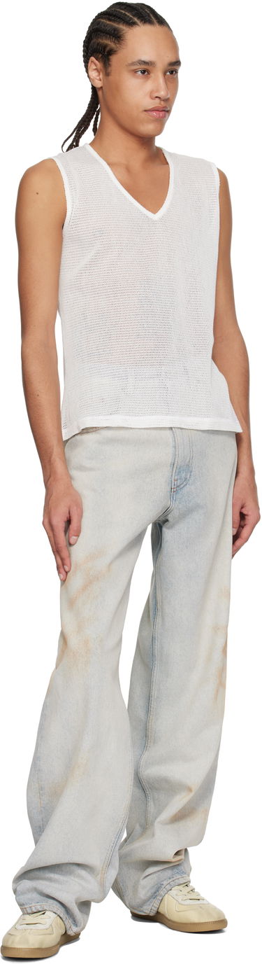 Tielko Maison Margiela MM6 Maison Margiela V-Neck Tank Top Biela | SH2NL0008 M20111, 3
