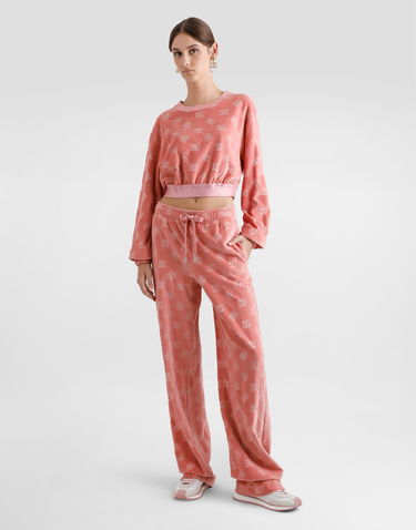 Tepláky Dolce & Gabbana Dolce & Gabbana Jacquard Chenille Jogging Pants with DG Logo Ružová | FTCYYTFJ7DLF0473, 1