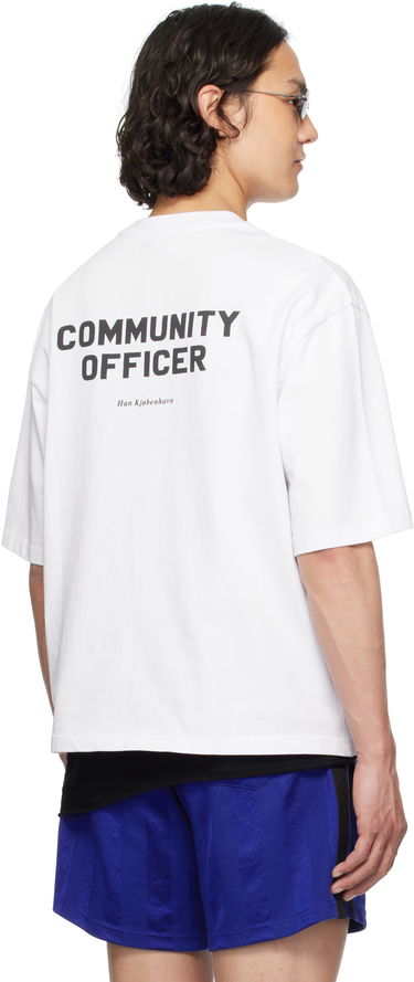 Tričko Han Kjøbenhavn Han Kjobenhavn 'Officer' Print Oversized T-Shirt Biela | M-134365, 2