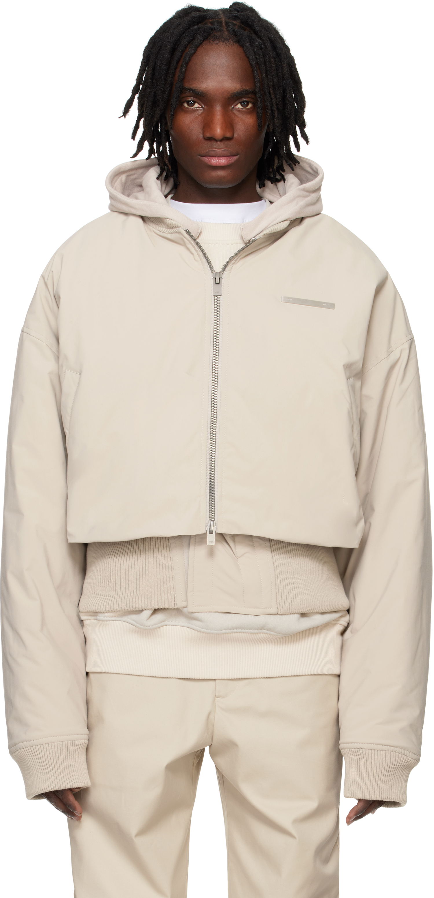 Bomber bunda HELIOT EMIL Heliot Emil Pneumatic Cropped Bomber Jacket Béžová | PRESS25_M_02_100_ST18_CO, 0