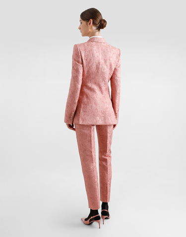 Nohavice Dolce & Gabbana Dolce & Gabbana Tailored Quilted Floral Jacquard Pants Ružová | FTAM2THJMQKF0473, 2