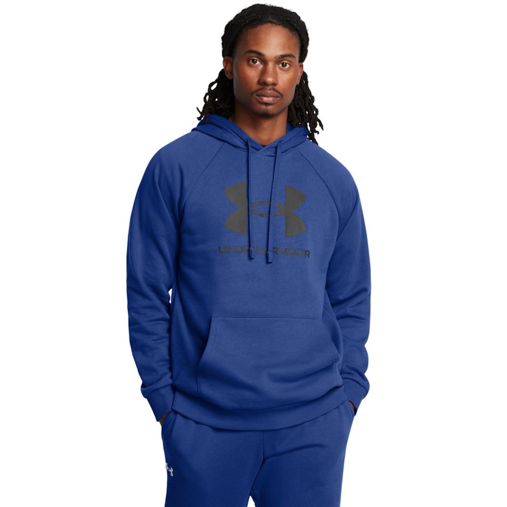 Mikina Under Armour Rival Logo Fleece Hoodie Modrá | 1379758-432, 0