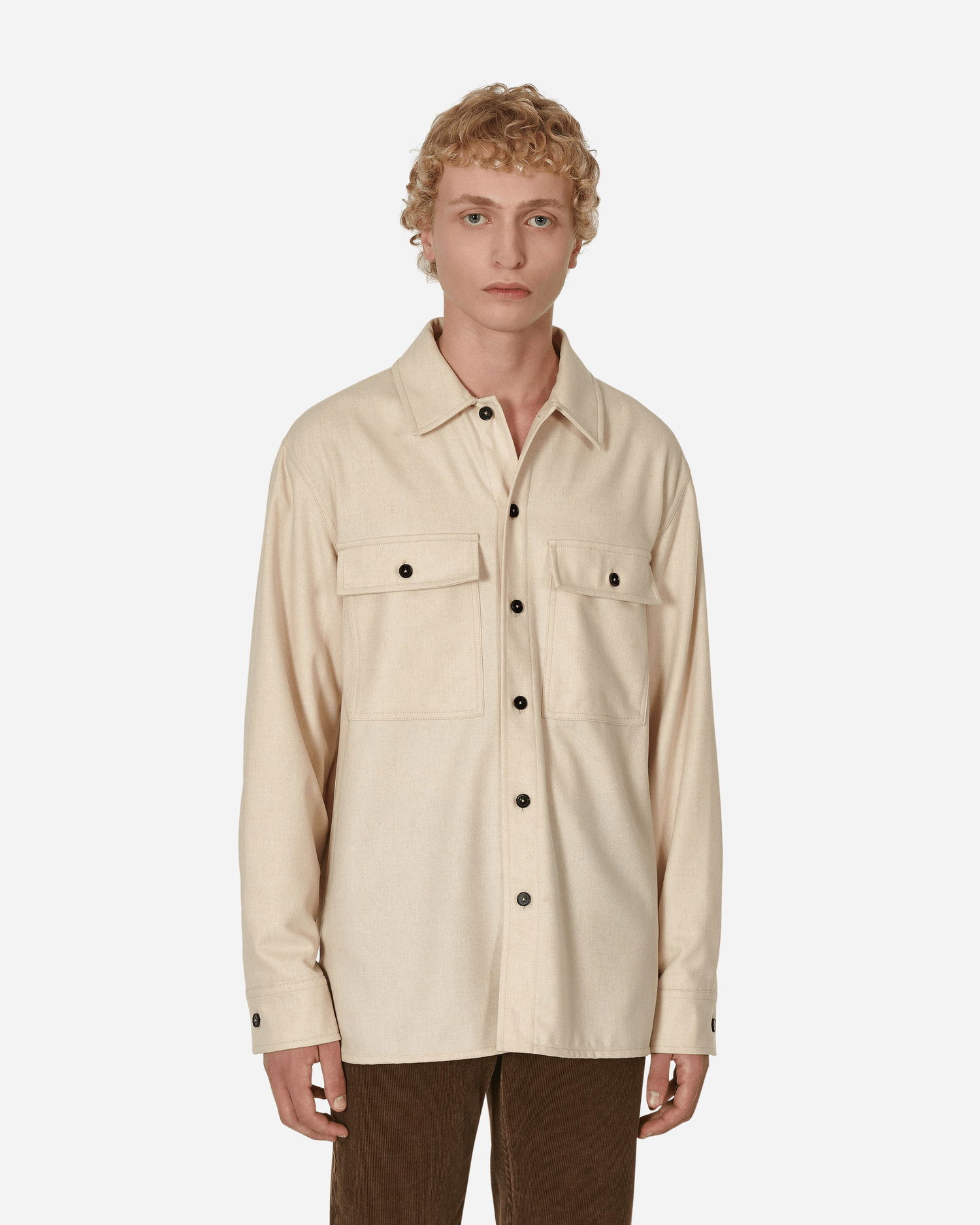 Košeľa Jil Sander Wool Overshirt Béžová | J47DL0001  275, 1