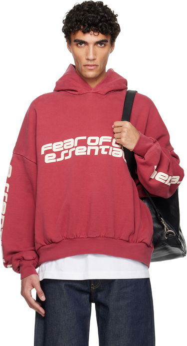 Mikina Fear of God ESSENTIALS Holiday Cropped Relaxed Hoodie Vínová | 192HO256901F, 0