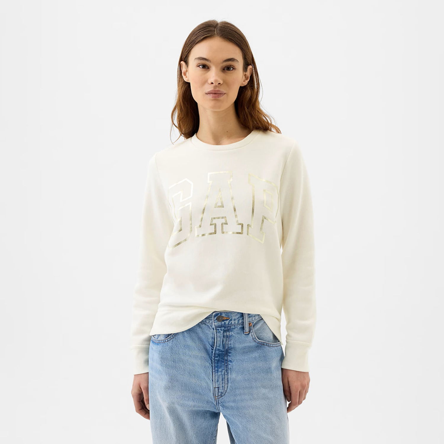 Mikina GAP Logo Sweatshirt New Off White Béžová | 885265-01, 0