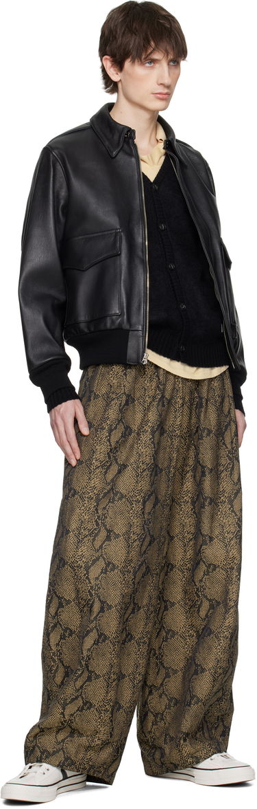 Bomber bunda WACKO MARIA WACKO MARIA A-2 Leather Flight Jacket Čierna | 25SS-WMO-BL04, 3