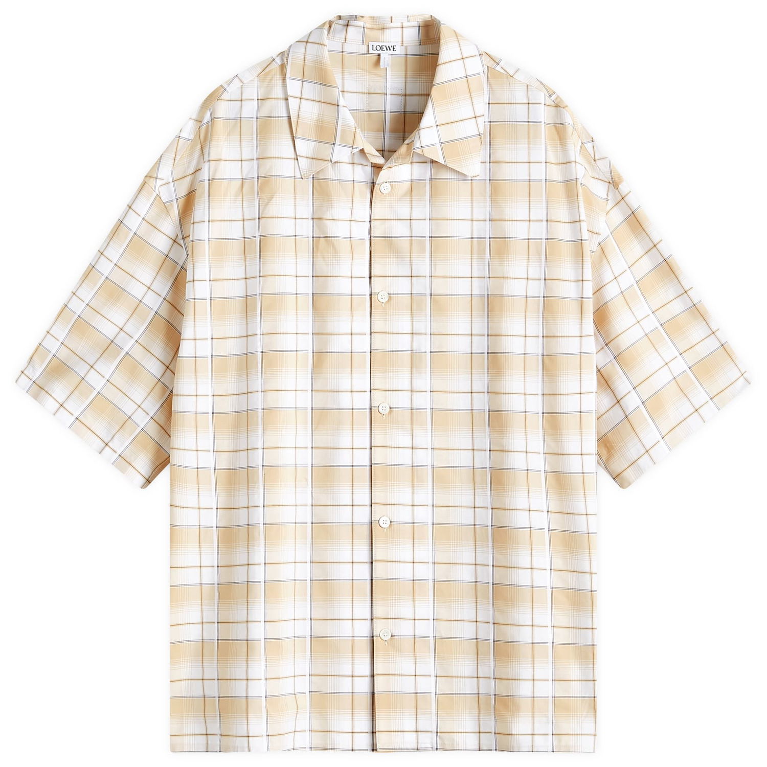Košeľa Loewe Short Sleeve Check Shirt Béžová | H526Y05X67-1090, 0