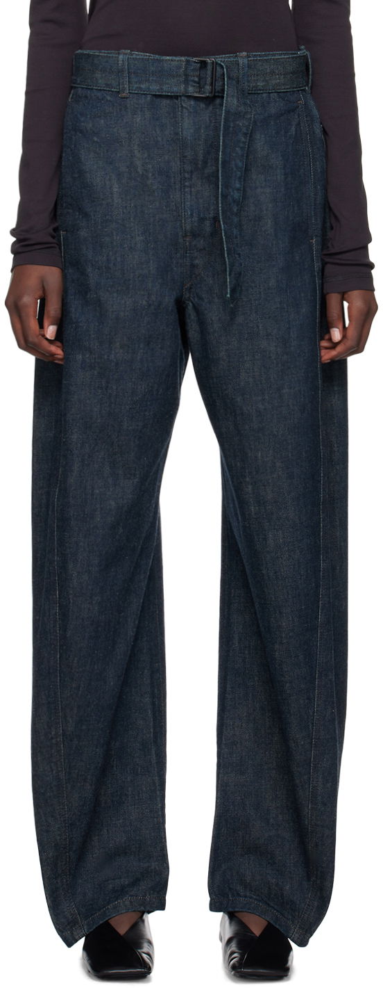 Džínsy LEMAIRE Twisted Belted Jeans Modrá | PA326 LD068, 0