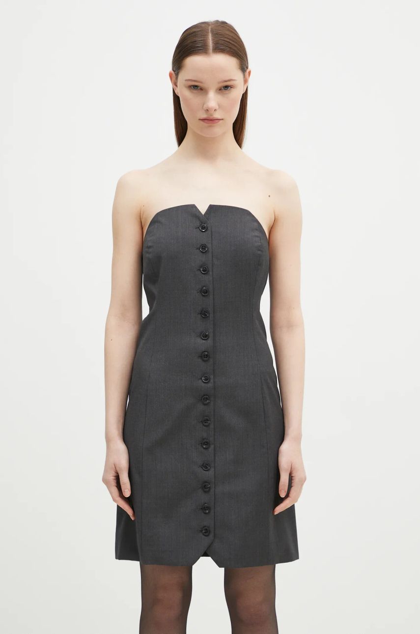 Šaty Samsoe Samsoe Samsoe Samsoe Saellen Mini Dress Šedá | F24400132, 0
