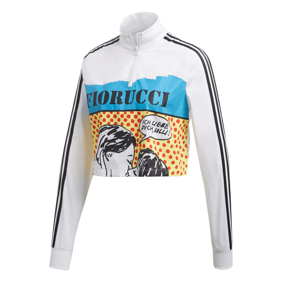 Crop Top adidas Originals Adidas Graphic Long Sleeve Cropped Track Top Biela | FL4154, 0